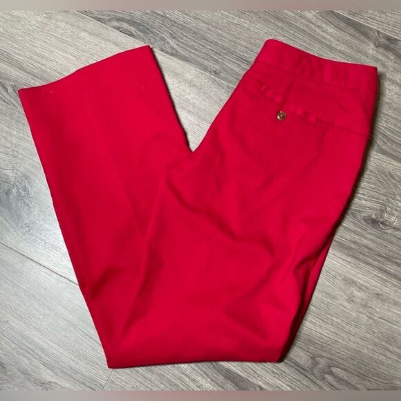 🔥❤️🔥 Designs by Mark Eisen Crisp Slacks Straight Leg Women Size 6 - Picture 1 of 7